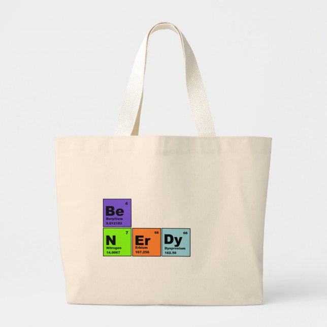 Periodensystem-Nerdy Produkte Jumbo Stoffbeutel (Vorne)