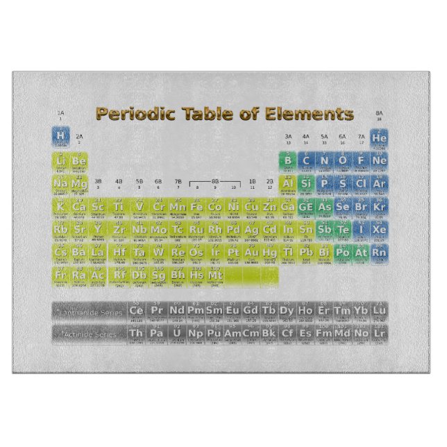 Periodensystem Schneidebrett (Vorderseite)