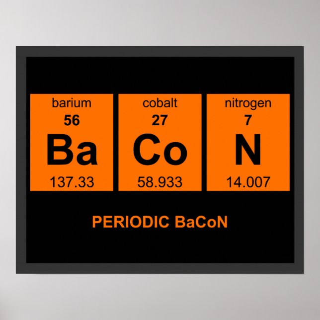 Periodic BaCoN Poster $ 18,95 (Vorne)