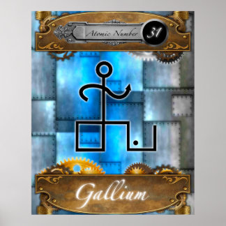Periodic Element Gallium Atomic Number #31 Poster