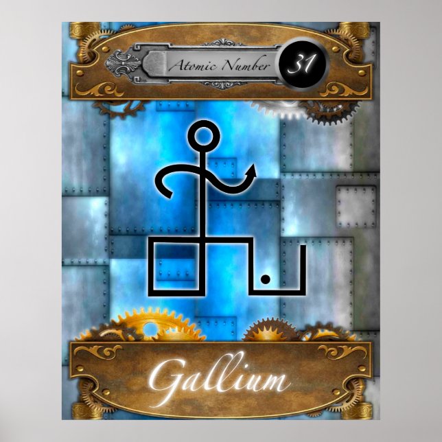 Periodic Element Gallium Atomic Number #31 Poster (Vorne)
