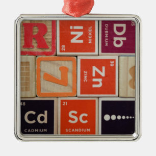 Periodic Elements Zinc Science Ornament Aus Metall