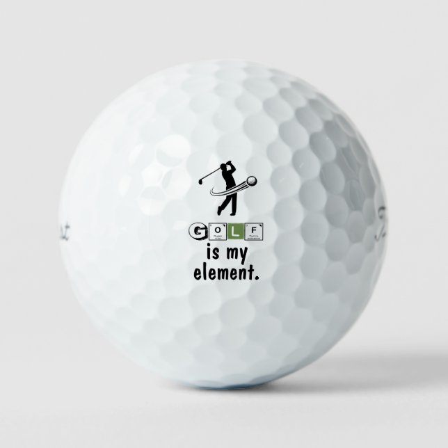 Periodic Table 'Golf Is My Element' Science Humor  Golfball (Vorderseite)