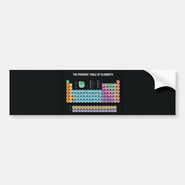 Periodic table of elements throw pillow autoaufkleber (Vorne)