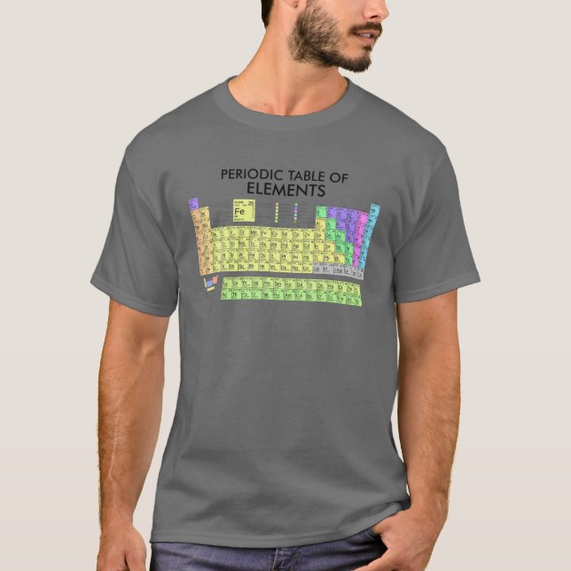 Periodic Table Of The Elements Chemists Nerd Gift T-Shirt (Vorderseite)