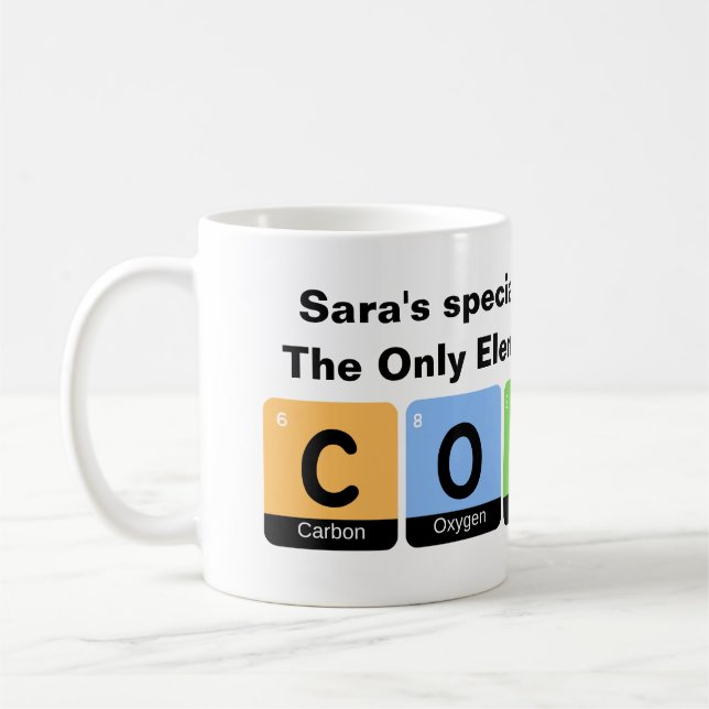 Periodic Table Scientists Coffee lover  Kaffeetasse (Links)