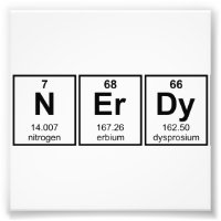 Periodisch Nerdy Element Symbole