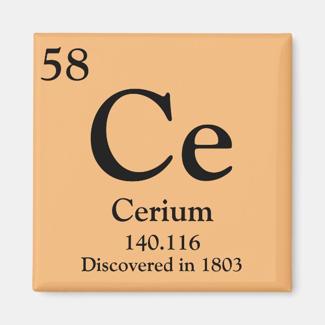 Periodische Cerium-Tabelle Magnet (Vorne)