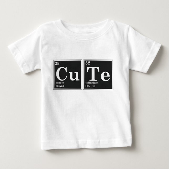 Periodische Elemente des CU TE Baby T-shirt (Vorderseite)