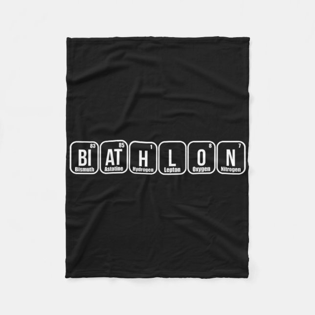 Periodische Elemente Nerd Geschenk Funny Biathlon  Fleecedecke (Vorderseite)