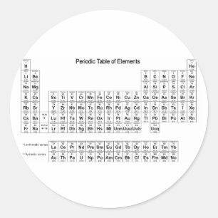 Periodische Elementübersicht Runder Aufkleber
