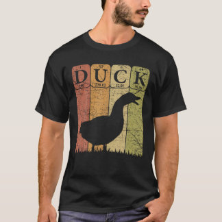 Periodische Ente Tischelemente Ente Bauer Retro T T-Shirt