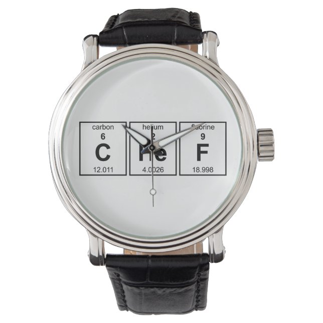Periodische Koch-Tabelle Armbanduhr (Vorderseite)
