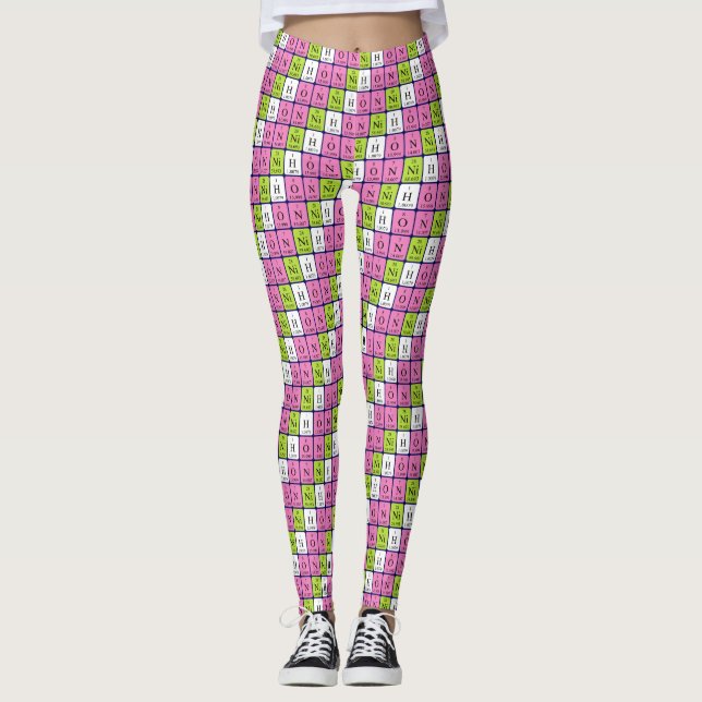 Periodische Nihon-Tabelle patriotische Leggings 7 (Vorderseite)