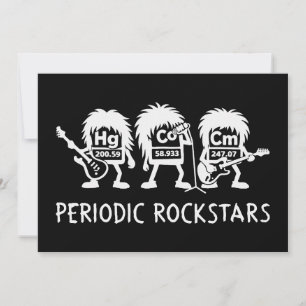 Periodische Rockstars Chemie Humor Einladung