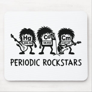 Periodische Rockstars Chemie Humor Mousepad