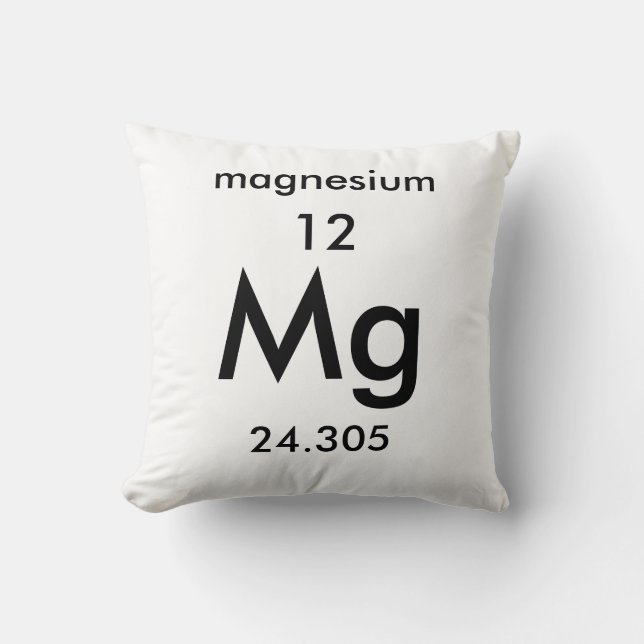 Periodische Tabelle 12 Magnesiumkissen Kissen (Vorderseite)