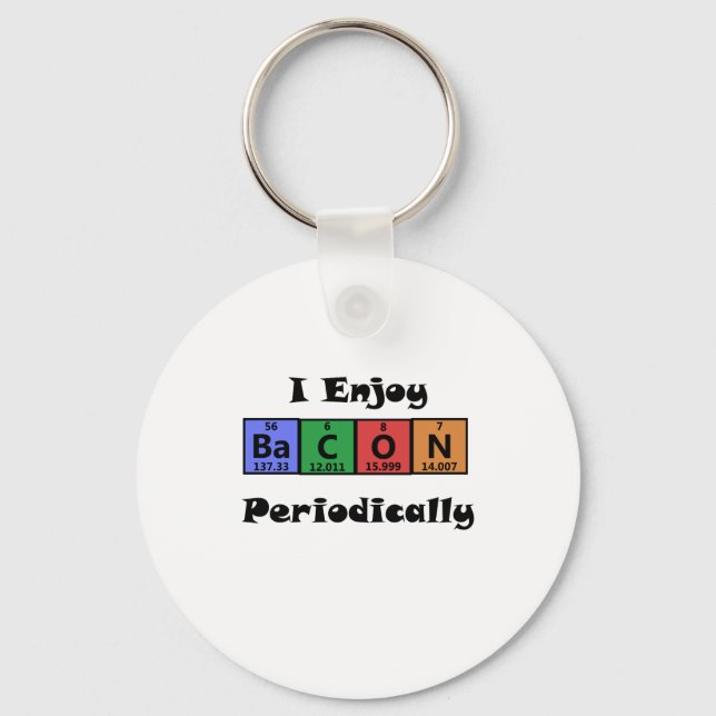 Periodische Tabelle Bacon Science Chemistry Funny Schlüsselanhänger (Vorderseite)