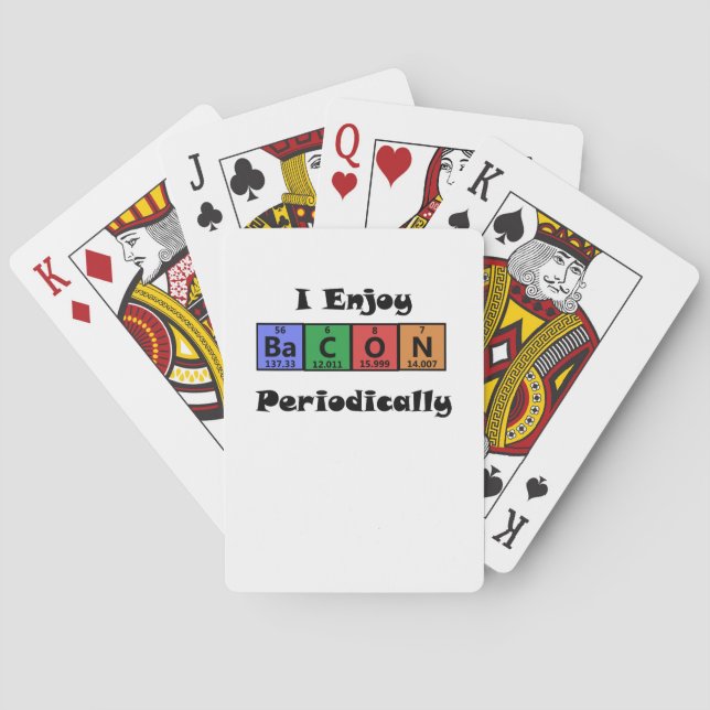 Periodische Tabelle Bacon Science Chemistry Funny Spielkarten (Rückseite)