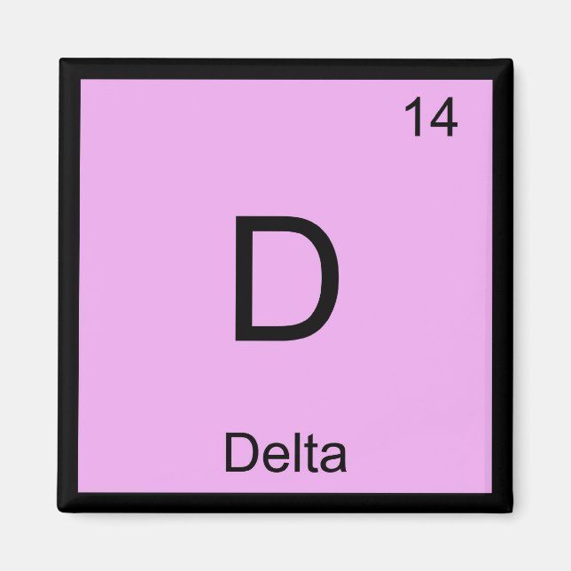 Periodische Tabelle "Delta Name Chemistry Element" Magnet (Vorne)