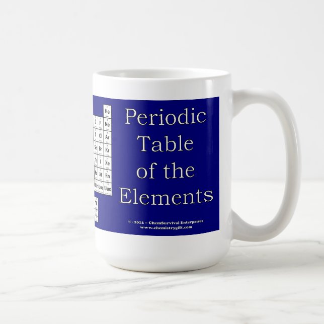 Periodische Tabelle der Element-Tasse - Blau Kaffeetasse (Rechts)