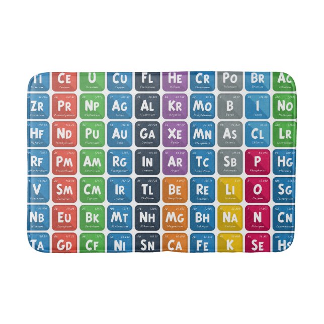 Periodische Tabelle der Elemente 3 Badematte (Vorderseite)