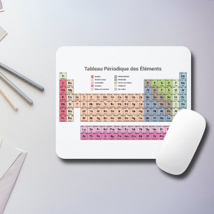 Periodische Tabelle der Elemente auf dem französis Mousepad