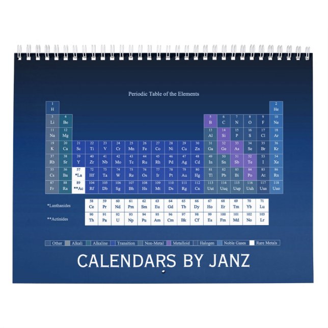 Periodische Tabelle der Elemente Kalender von Janz (Titelbild)