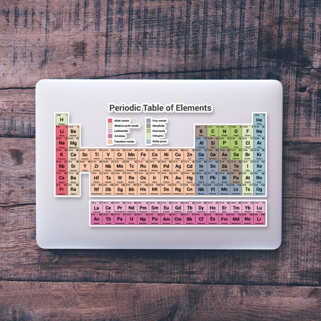 Periodische Tabelle der Elemente mit benutzerdefin Aufkleber (Periodic Table of Elements Custom-Cut Sticker)