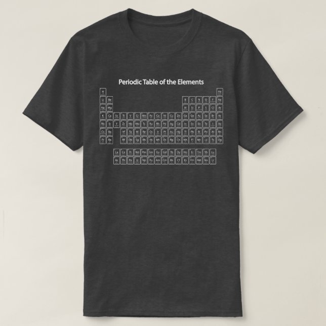 Periodische Tabelle der ElementsScience Nerd Premi T-Shirt (Design vorne)