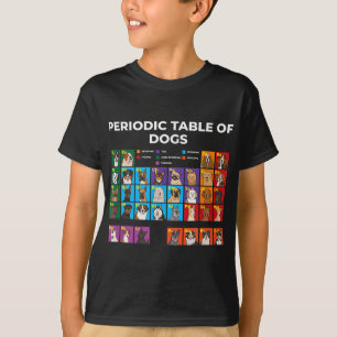Periodische Tabelle der Hunde, Hunde über, lustige T-Shirt
