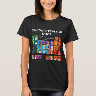 Periodische Tabelle der Hunde, Hunde über, lustige T-Shirt