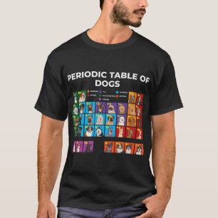 Periodische Tabelle der Hunde, Hunde über, lustige T-Shirt