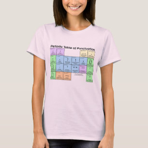 Periodische Tabelle der Interpunktion T - Shirt vo