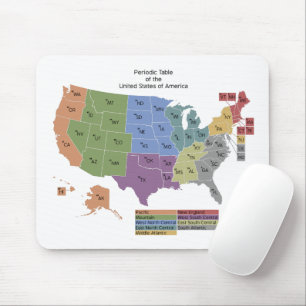 Periodische Tabelle der USA - Mousepad