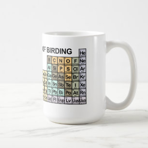 Periodische Tabelle der Vogelbeobachtung Kaffeetasse