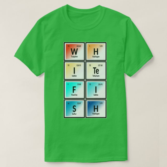 Periodische Tabelle der Whitefish City T-Shirt (Design vorne)