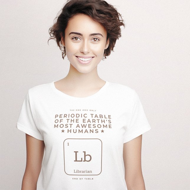 Periodische Tabelle des bibliografischen Clever T-Shirt (Librarian Clever Periodic Table T-Shirt)