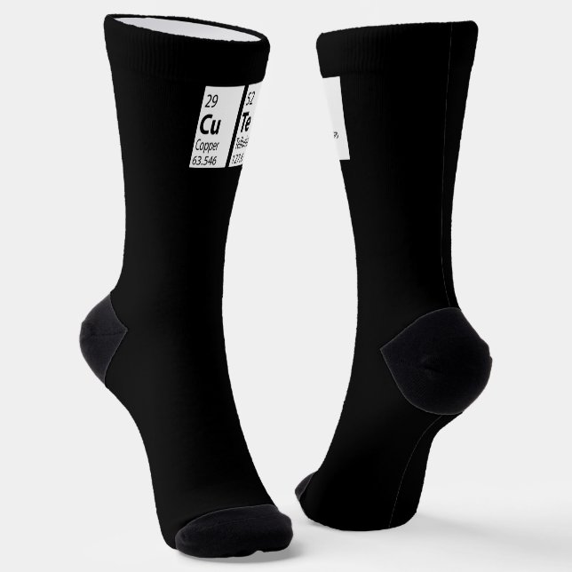 Periodische Tabelle des Nerds niedliche Wissenscha Socken (Gewinkelt)