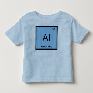 Periodische Tabelle für Alejandro Name Chemistry Kleinkind T-shirt