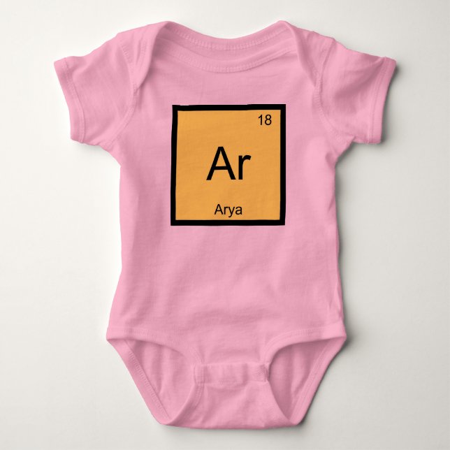 Periodische Tabelle für Arya Name Chemistry Elemen Baby Strampler (Vorderseite)