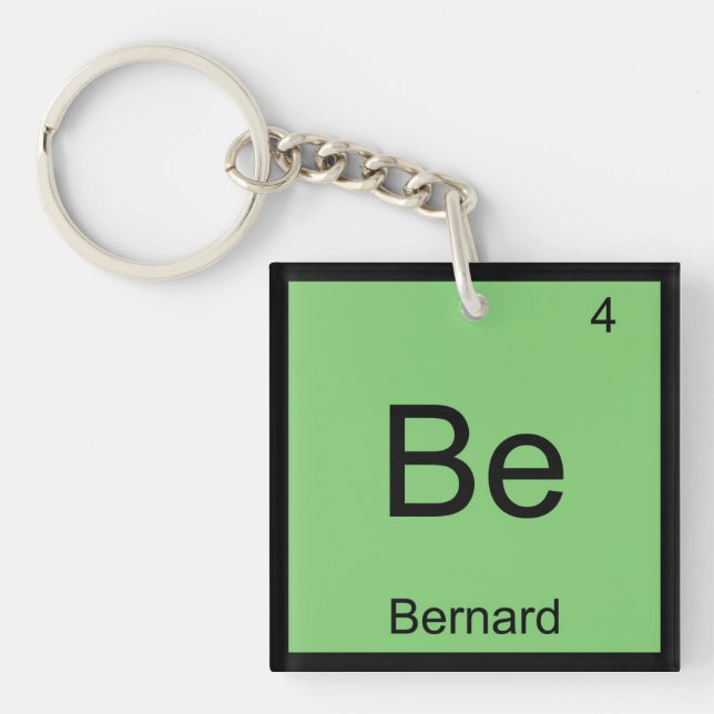 Periodische Tabelle für Bernard Name Chemistry Ele Schlüsselanhänger (Vorderseite)