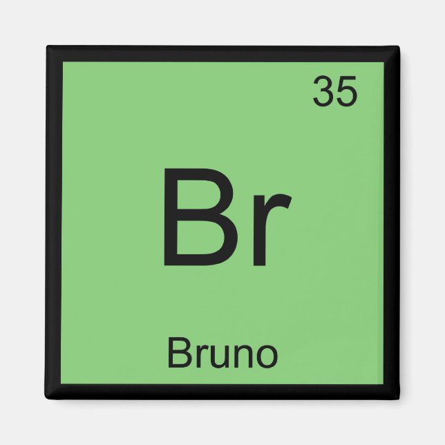 Periodische Tabelle für Bruno Name Chemistry Eleme Magnet (Vorne)