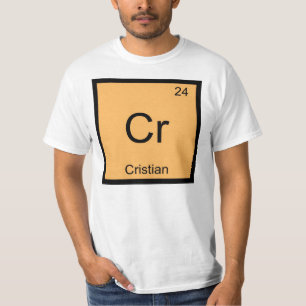 Periodische Tabelle für Cristian Name Chemistry El T-Shirt