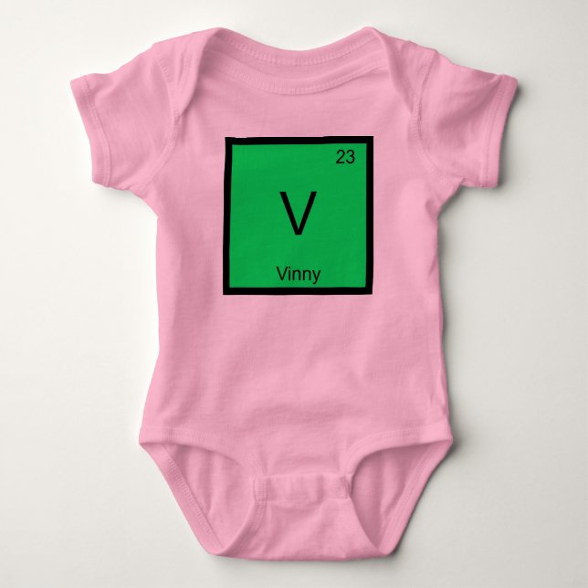 Periodische Tabelle für das chemische Element von  Baby Strampler (Vorderseite)