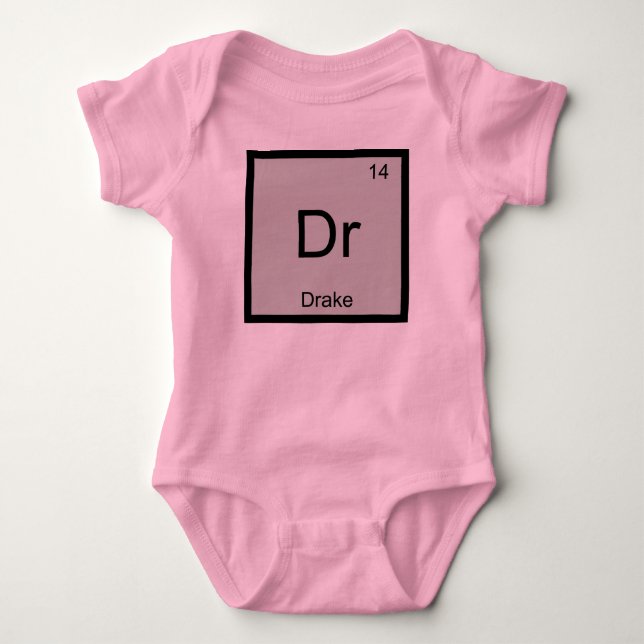Periodische Tabelle für die Bezeichnung eines chem Baby Strampler (Vorderseite)