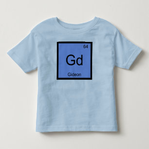 Periodische Tabelle für Gideon Name Chemistry Elem Kleinkind T-shirt