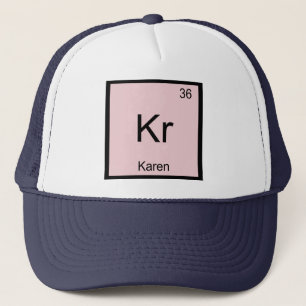 Periodische Tabelle für Karen Name Chemistry Eleme Truckerkappe