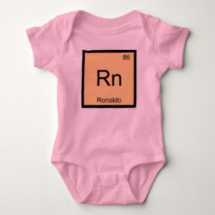 Periodische Tabelle für Ronaldo-Name-Chemieelement Baby Strampler