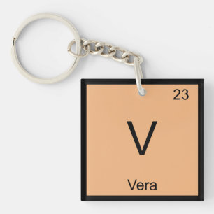 Periodische Tabelle für Vera Name Chemistry Eleme Schlüsselanhänger
